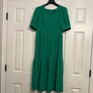 DKNY Vibrant Green Midi Dress